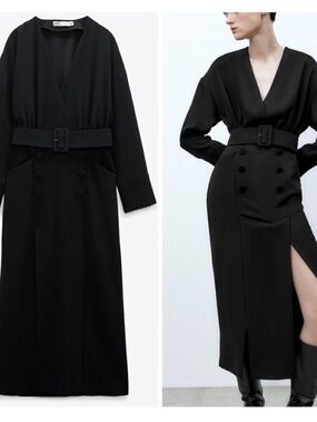 Zara Belted Midi Dress New